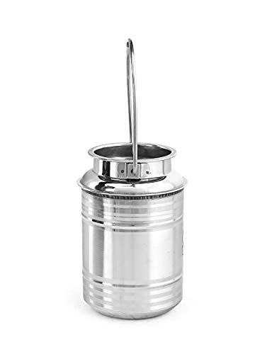 Amazon｜BHATI ステンレススチール ミルク缶/オイル缶 シルバーカラー